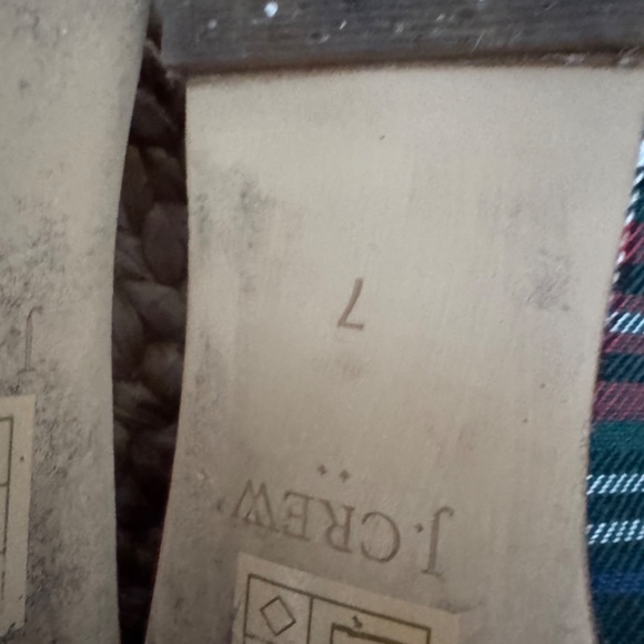 J. Crew Womens Smoking Slipper Black Tartan Plaid Loafers Shoes 7 - Picture 6 of 8